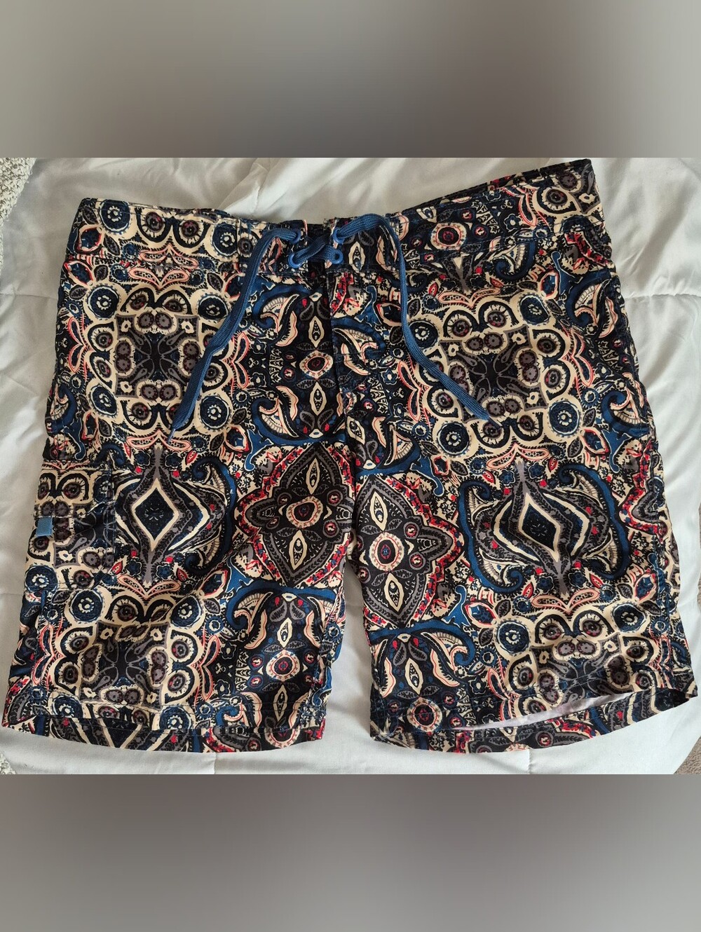 Kanu Surf Women's  Paisley Print Swim Shorts - Blue Multi